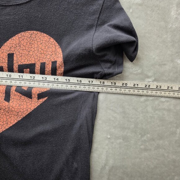 Hurley Womens XL Heart Logo Tee Black Orange - Picture 8 of 9